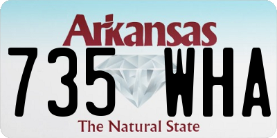 AR license plate 735WHA