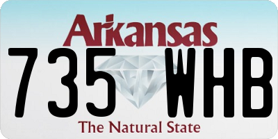 AR license plate 735WHB