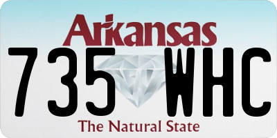 AR license plate 735WHC