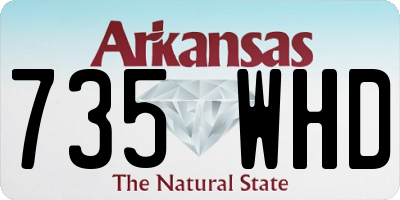 AR license plate 735WHD