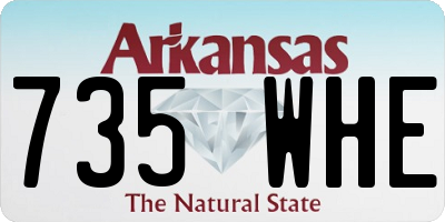AR license plate 735WHE