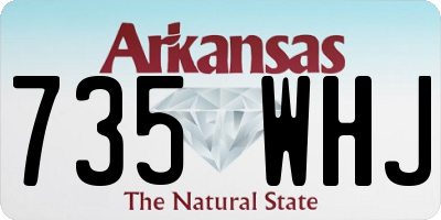 AR license plate 735WHJ