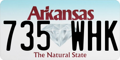 AR license plate 735WHK