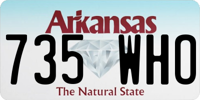 AR license plate 735WHO