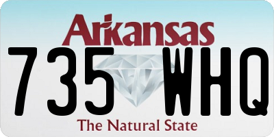 AR license plate 735WHQ