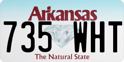 AR license plate 735WHT