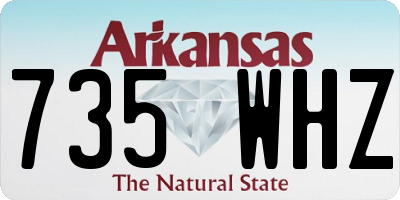 AR license plate 735WHZ