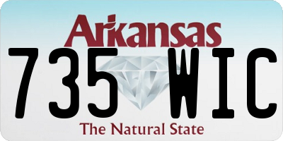 AR license plate 735WIC