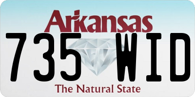 AR license plate 735WID