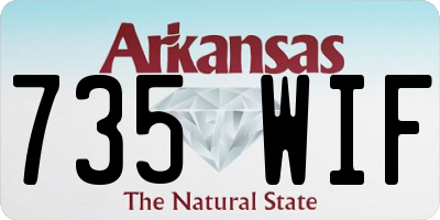 AR license plate 735WIF