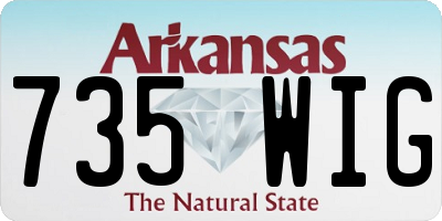 AR license plate 735WIG