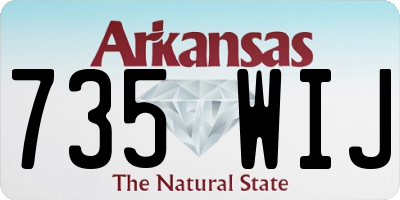 AR license plate 735WIJ