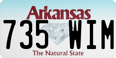 AR license plate 735WIM