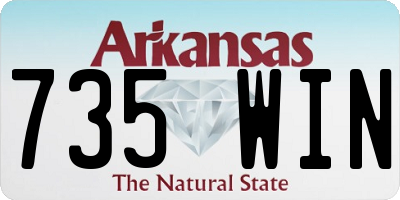 AR license plate 735WIN