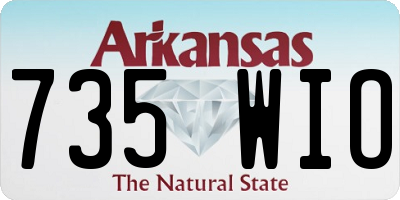 AR license plate 735WIO