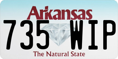 AR license plate 735WIP