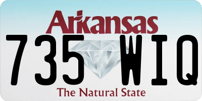 AR license plate 735WIQ