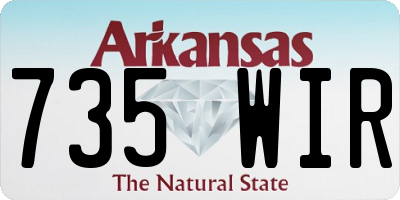 AR license plate 735WIR