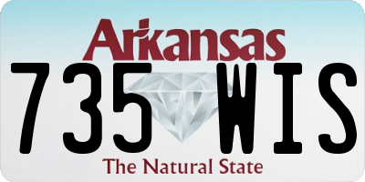AR license plate 735WIS