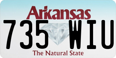 AR license plate 735WIU
