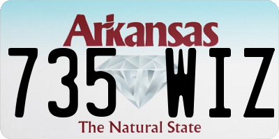 AR license plate 735WIZ