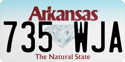 AR license plate 735WJA