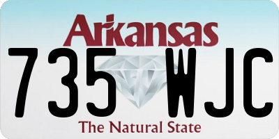 AR license plate 735WJC