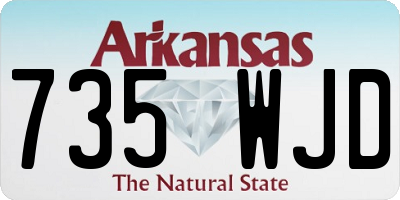 AR license plate 735WJD