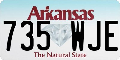AR license plate 735WJE