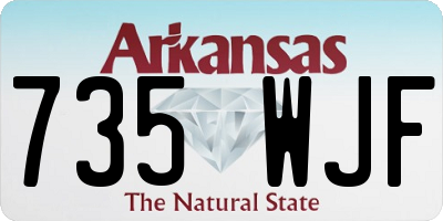 AR license plate 735WJF