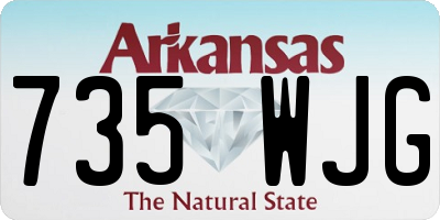 AR license plate 735WJG
