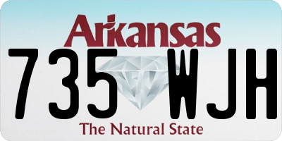 AR license plate 735WJH