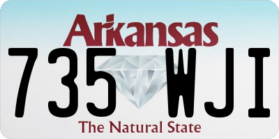 AR license plate 735WJI