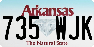 AR license plate 735WJK