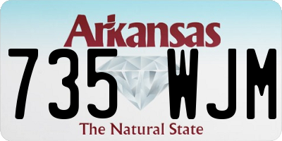 AR license plate 735WJM