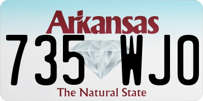 AR license plate 735WJO