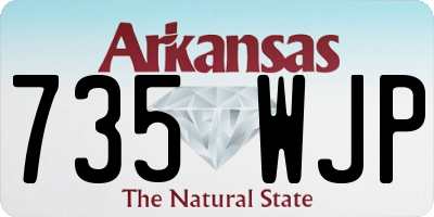 AR license plate 735WJP