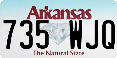 AR license plate 735WJQ