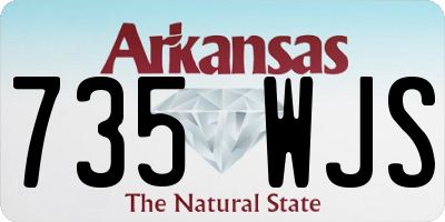 AR license plate 735WJS