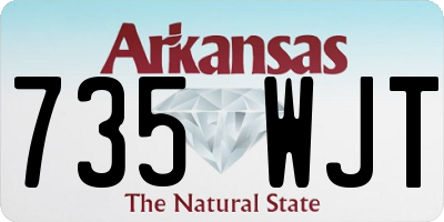 AR license plate 735WJT