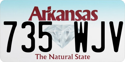 AR license plate 735WJV