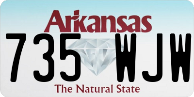 AR license plate 735WJW