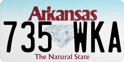 AR license plate 735WKA