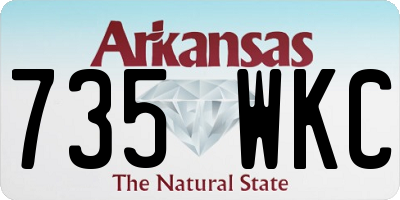 AR license plate 735WKC