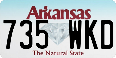 AR license plate 735WKD