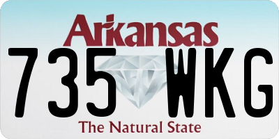 AR license plate 735WKG