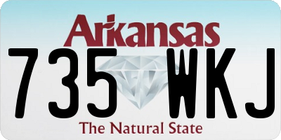 AR license plate 735WKJ