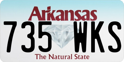 AR license plate 735WKS
