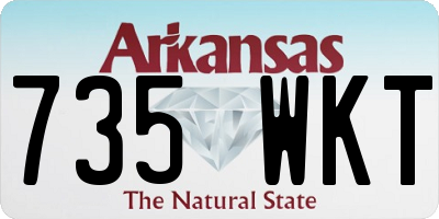 AR license plate 735WKT