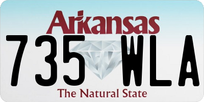 AR license plate 735WLA